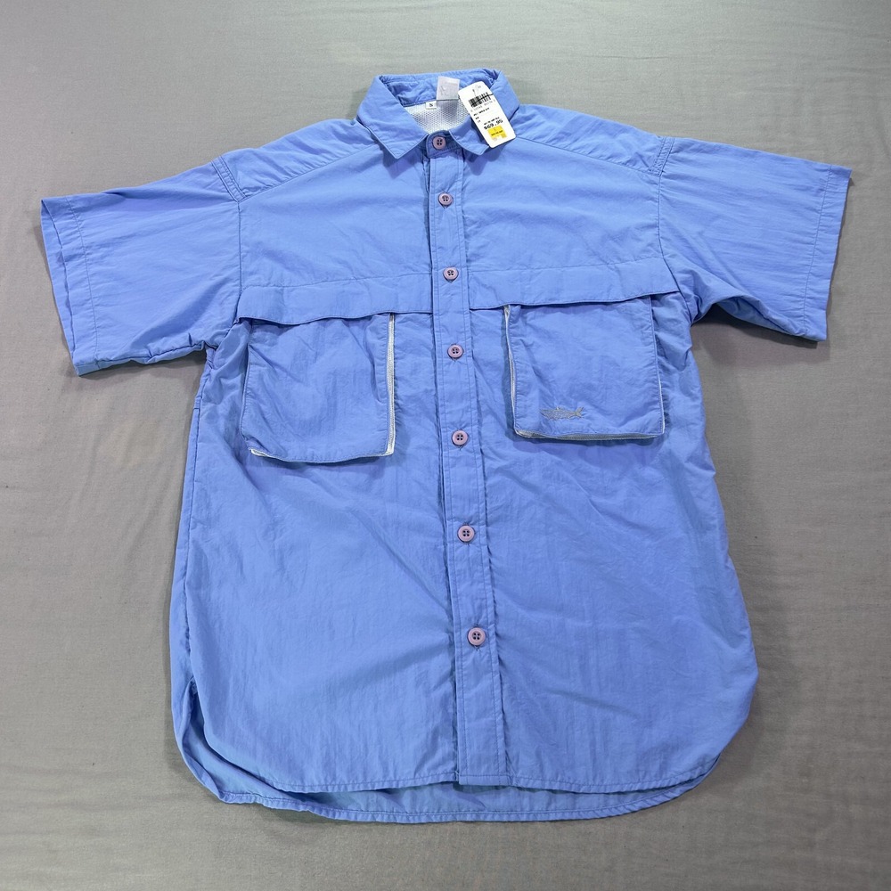 NEW VINTAGE Simms Shirt Mens Small Blue Tarponwear‎ Vented Fishing Outdoor